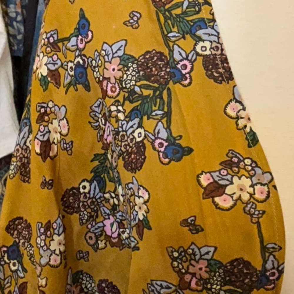 0094 Anandas Collection Yellow Floral Kimono W/ F… - image 6